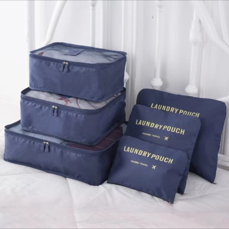 KIT 6 Bolsas Organizadoras á Prova D'água Para Viagem