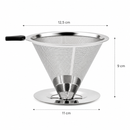 Filtro de café de aço inox com base reutilizável