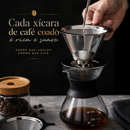 Filtro de café de aço inox com base reutilizável