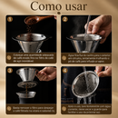 Filtro de café de aço inox com base reutilizável