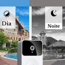 Kit Campainha Com Câmera Vídeo Porteiro Sem Fio Wi-Fi HD Inteligente Smart Casa Vê Pelo Celular Recarregável